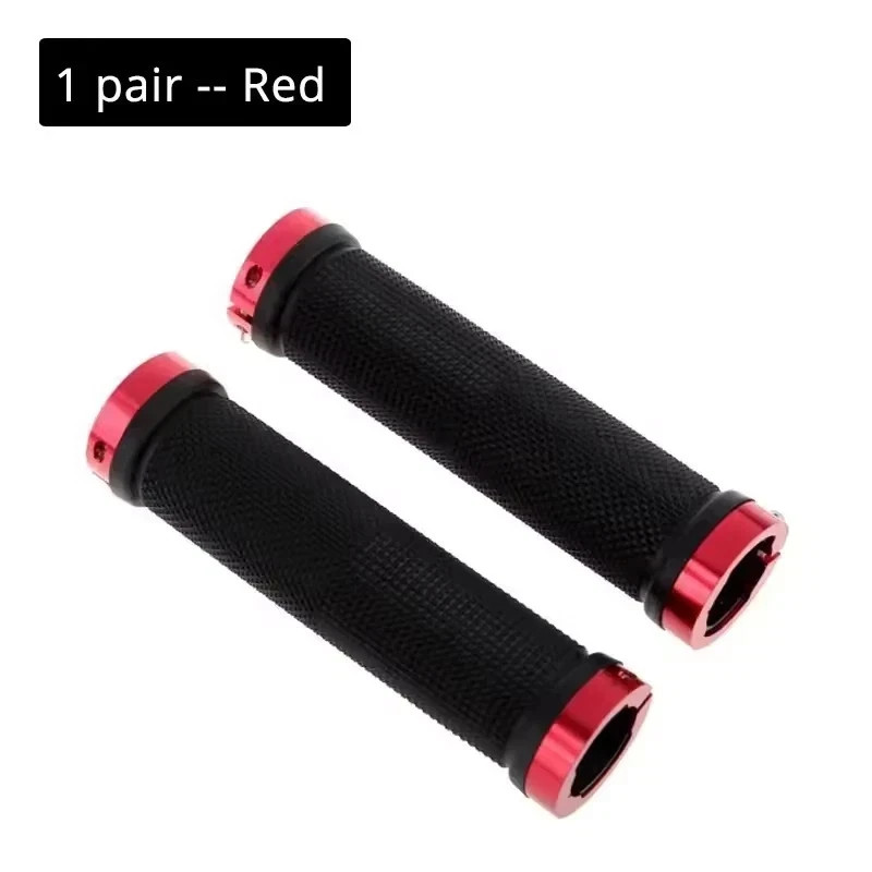 Ergonomic Rubber Bicycle Handlebar MTB Mountain Bike Grips Cycling Lock-On Ends