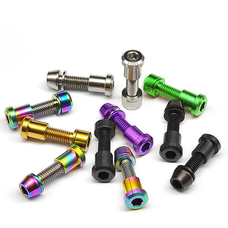 Titanium Bolt M5x16 18 20mm with Washer Screws For 3T Stem Front Forking Lock