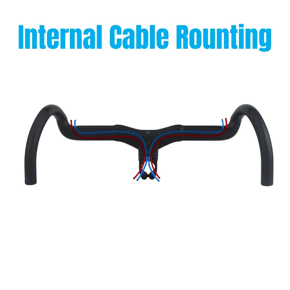 Carbon Fiber Aero Integrated Road Bike Drop Bar 16 Degree Flare 31.8mm Clamp