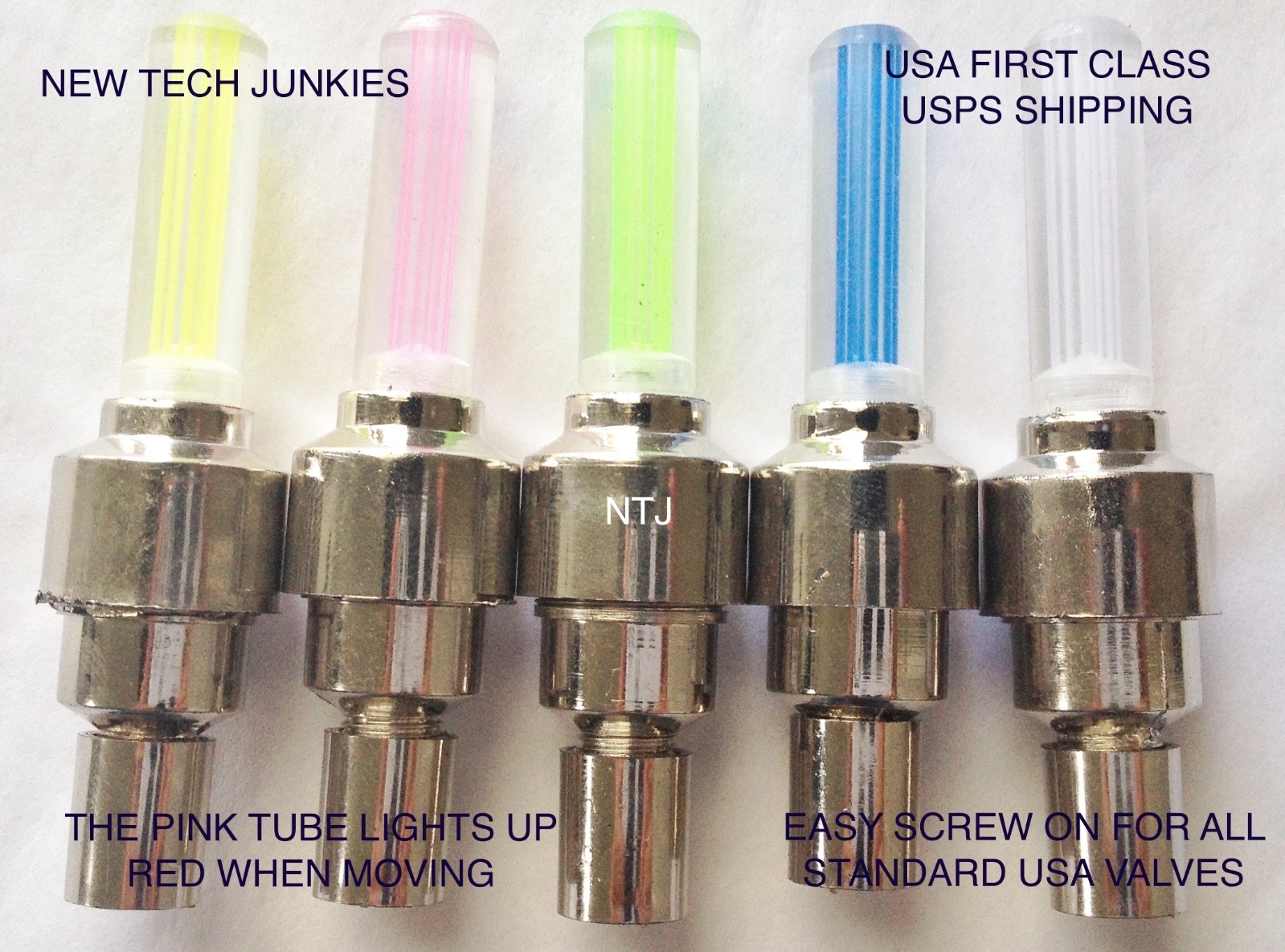 1 (ONE) Valve Stem LED CAP for Bike Bicycle Car Motorcycle Wheel tire Light lamp