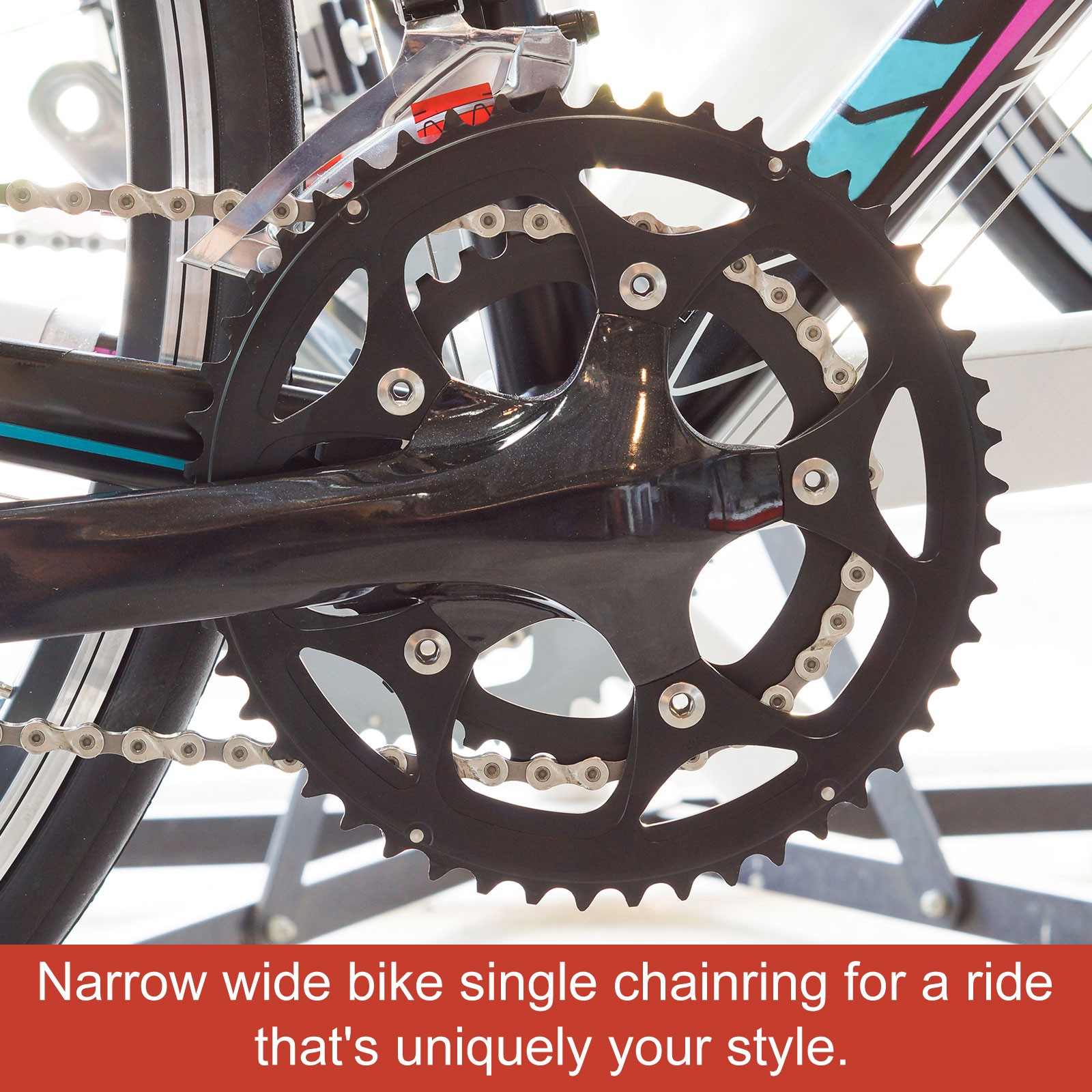 110BCD Bike Chainring, 35T 152mm Dia Round Aluminum Narrow Wide Tooth Red