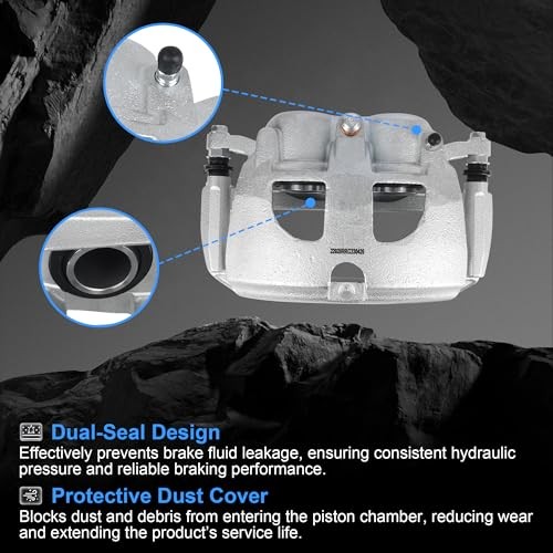 Rear Disc Brake Caliper Assembly with Bracket – Compatible with Dodge Ram