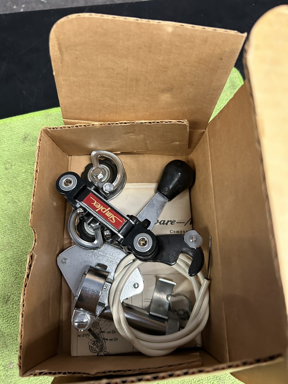 RARE VINTAGE SIMPLEX 5 SPEED STICK SHIFT LEVER RED MUSCLE BIKE IN BOX
