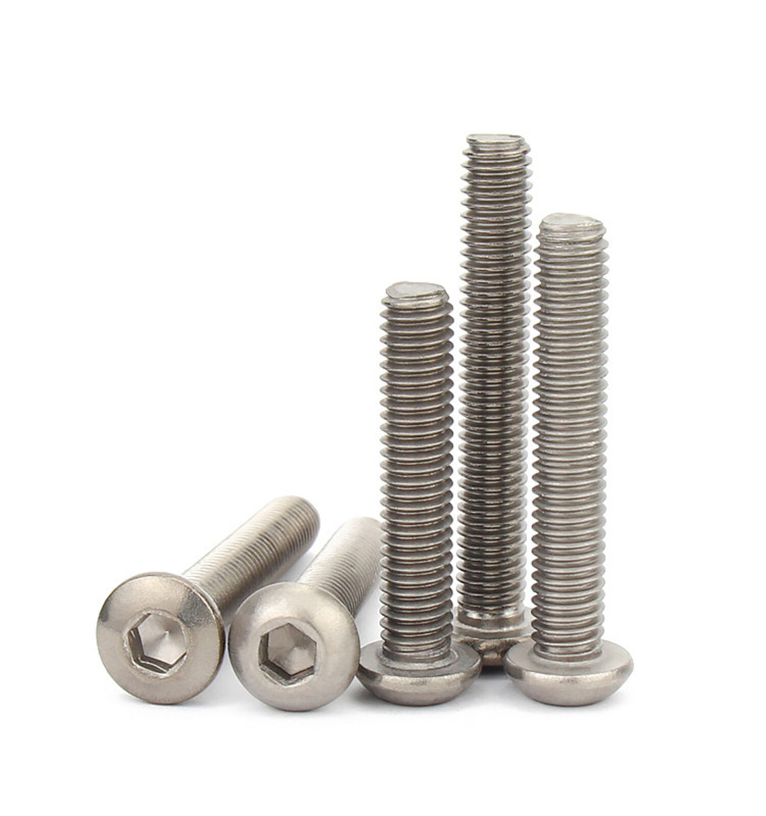 Titanium GR2 ISO7380 Hex Socket Bolts Button Head Screws M2 M2.5 M3 M4 M5 M6