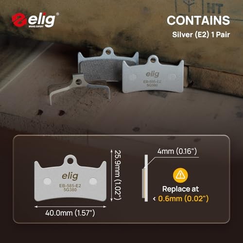 Bike Disc Brake Pads for Hope Tech 3 V4, Tech 4 Silver (E2) 1 Pair