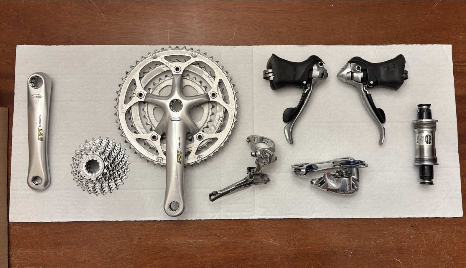 Shimano 105 Road Groupset Kit Crankset Cassette F/R Derailleurs BB + 9 SpChain