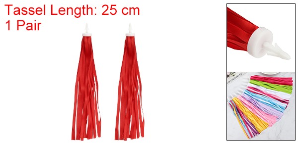 Bike Streamers Scooter Handlebar Tassels Grips Ribbon Red