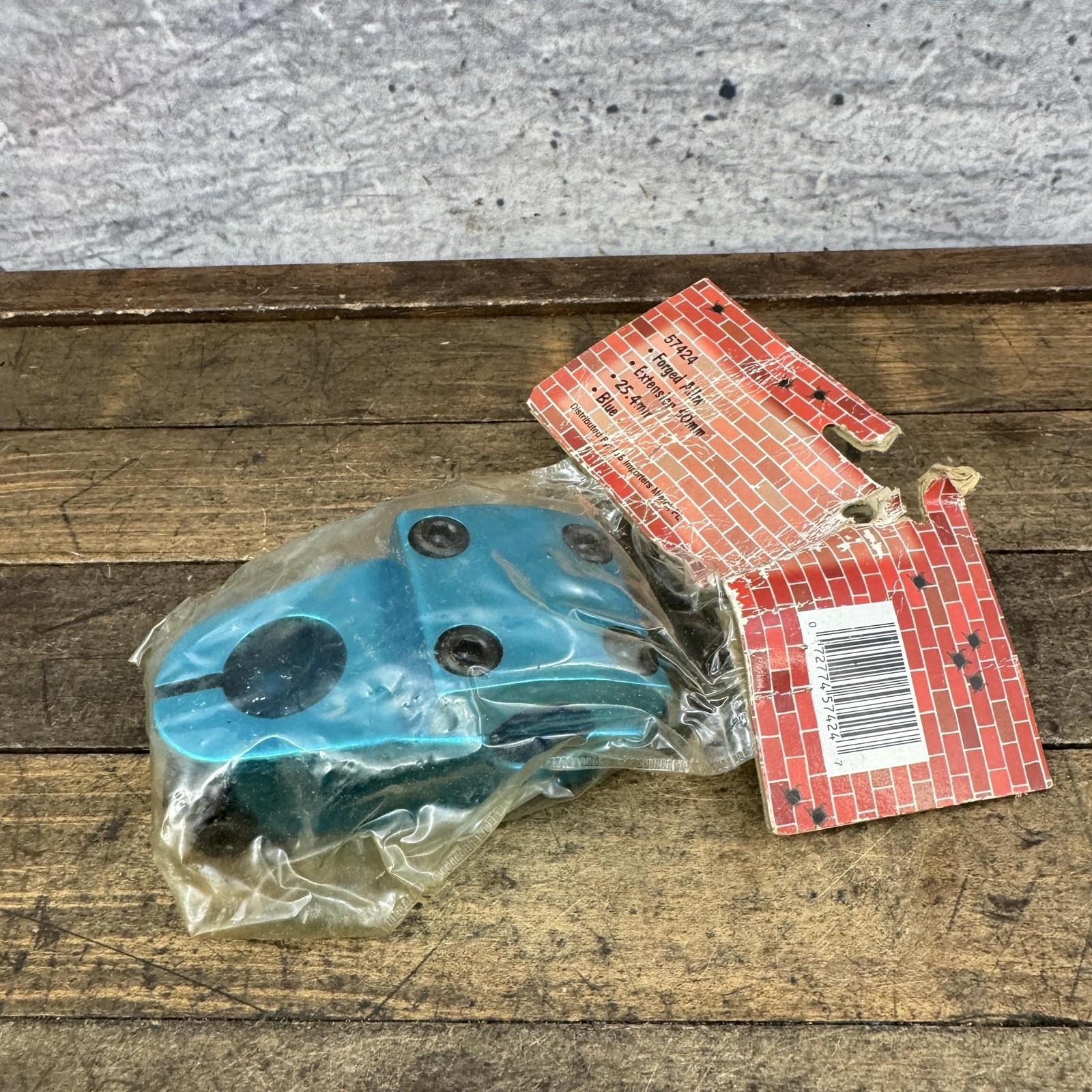 Vintage Bulletproof BMX 1in Threadless Stem Blue NOS Old SChool Standard Style