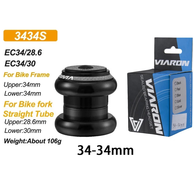 Bike Threadless Headset Sealed Bearing MTB Road Straight Tapered Fork