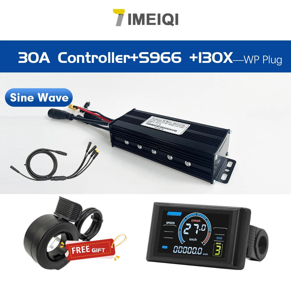 E-bike Sine Wave Waterproof Controller 17A 26A 30A for 250W-1000W Hub Motor