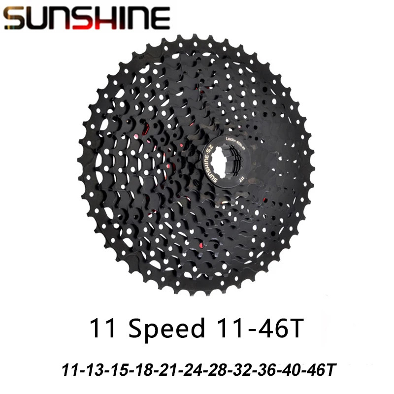 SUNSHINE Black Cassette 8S 9S 10S 11S 12S MTB Bike Road Bicycle Freewheel 11V 12