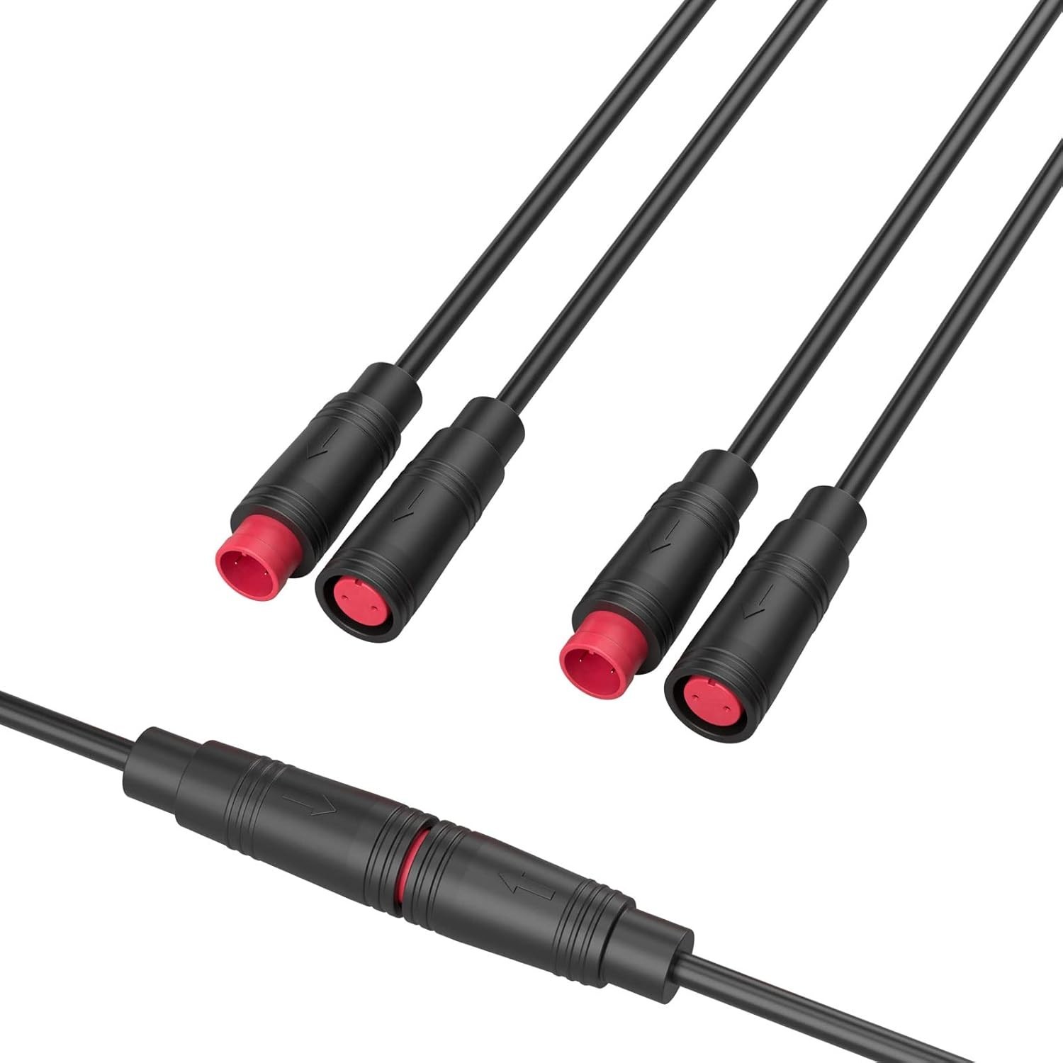 6 Pack Hysmigor 2 Pin Mini Connectors with 7.87in Weatherproof Cables