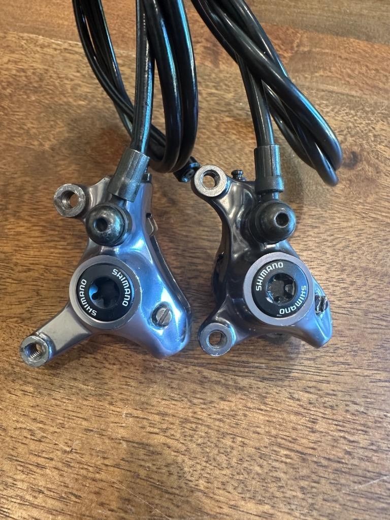 Shimano XTR BR-M965 Disc Brake Calipers + Fork & Frame Adapters No Rotors