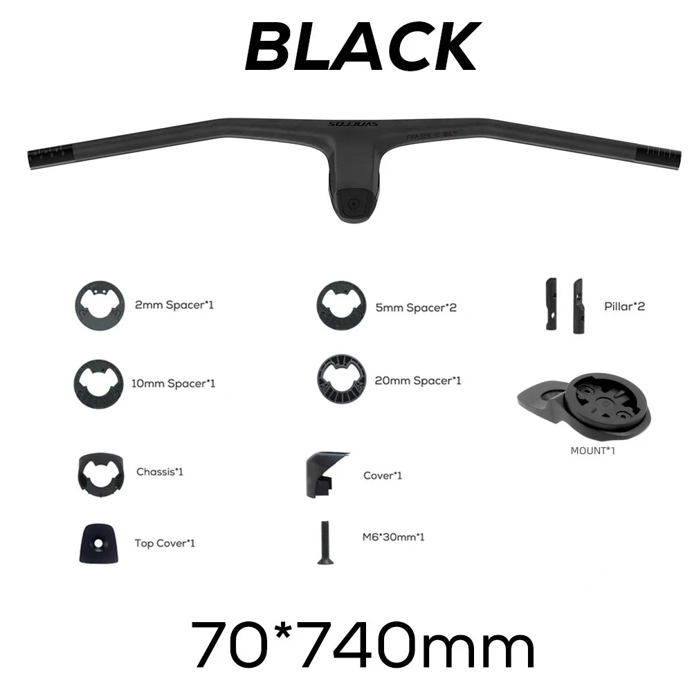 -20 Degrees Carbon Fibre Integrated Cockpit MTB Handlebar 740mm Bike Accessories