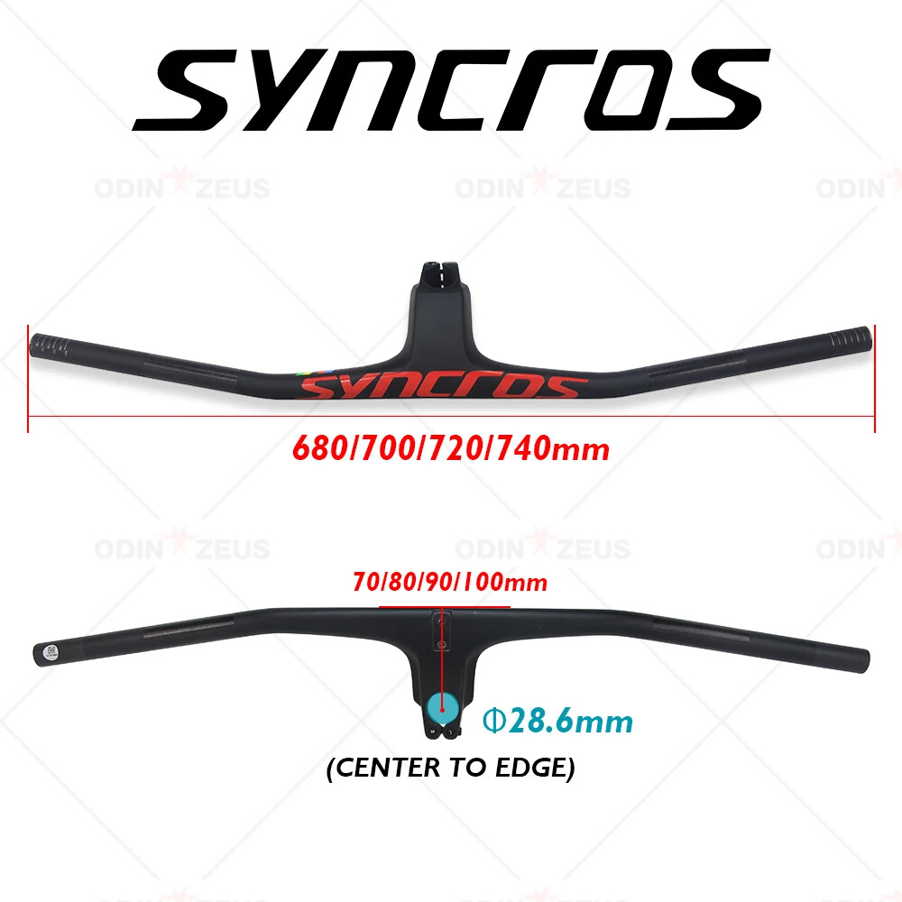 Integrated Handlebar with Stem Full Carbon Fiber MTB Accessorie -20 Degree 740mm
