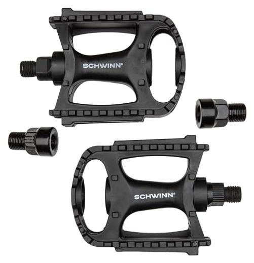 Basic Composite Bike Pedals, Black, Set of 2, Lightweight, with One Size