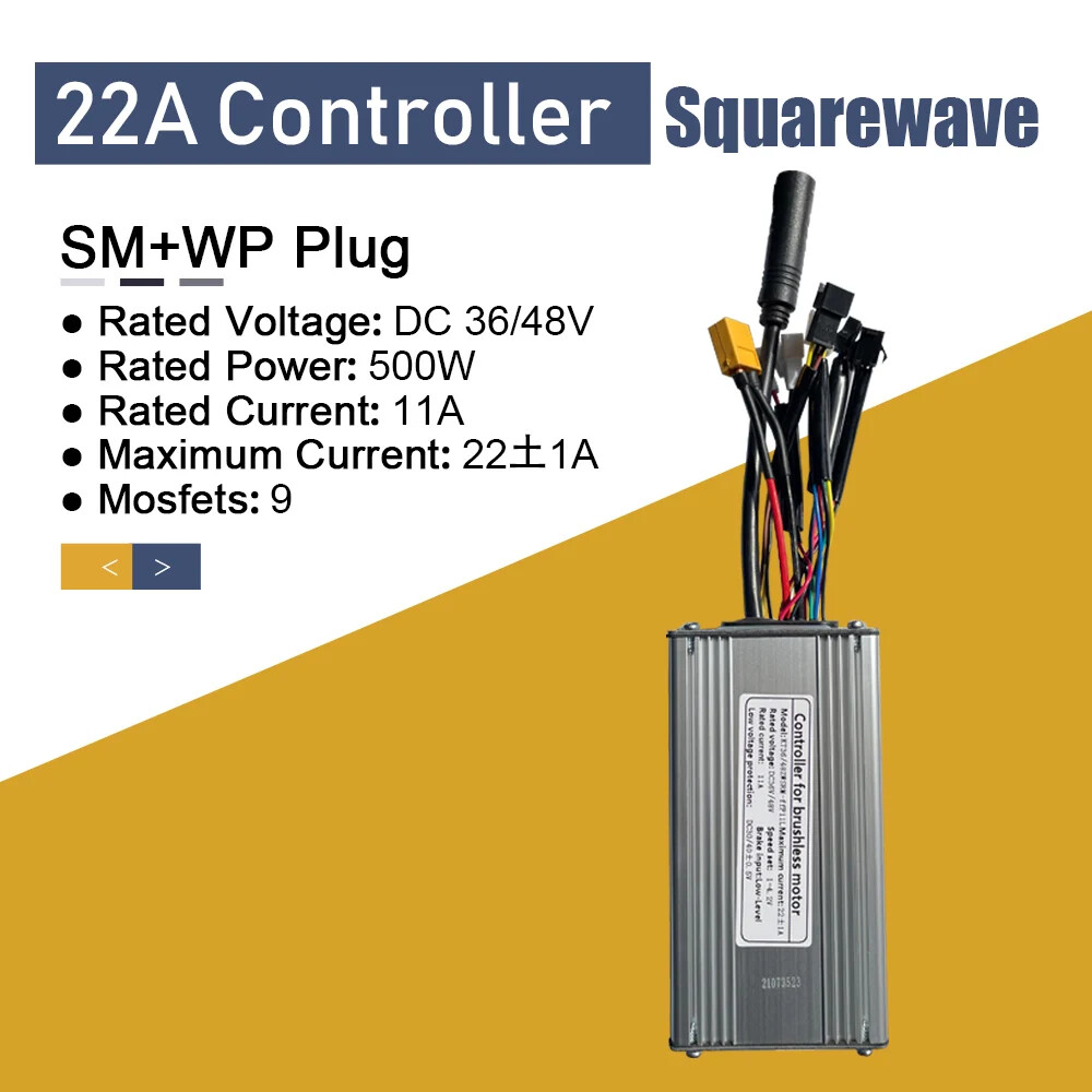 Electric Bike 36V/48V 15A-50A Squarewave/Sinewave Controller with Light Function