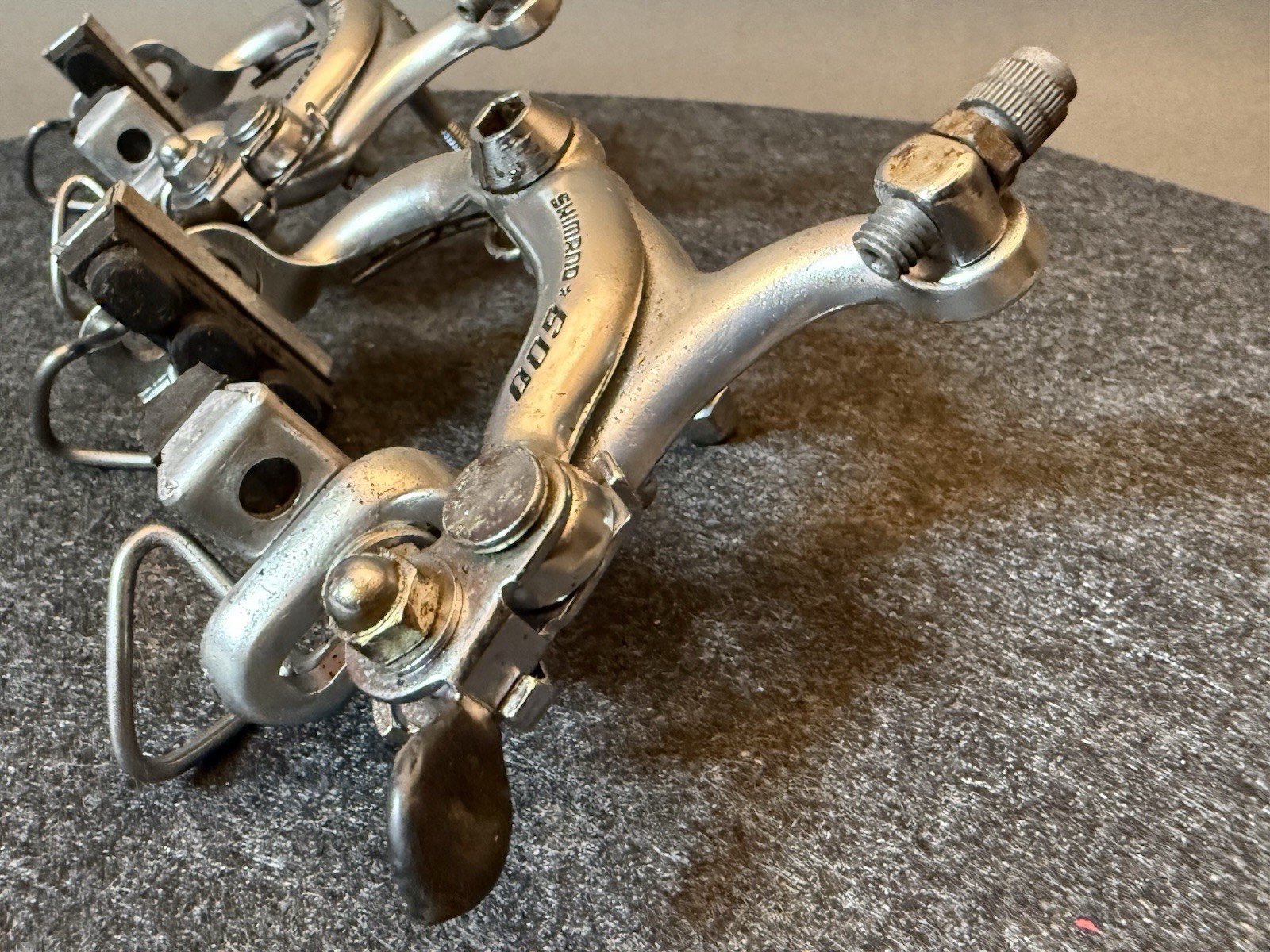 Vintage Shimano 600 Arabesque Brake Caliper Set Front & Rear Silver