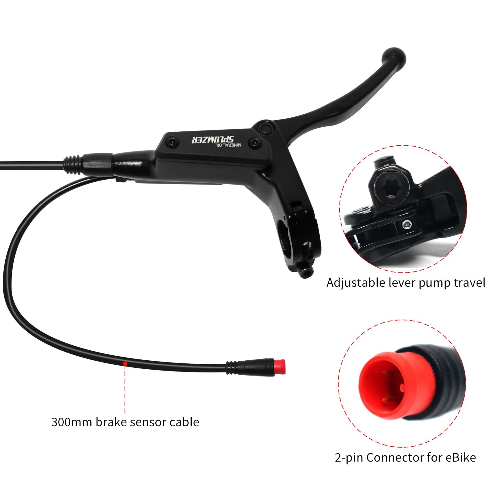ZTZ 4Piston eBike Hydraulic Brake Set,2PIN PowerOff Hydraulic Disc Brake for …