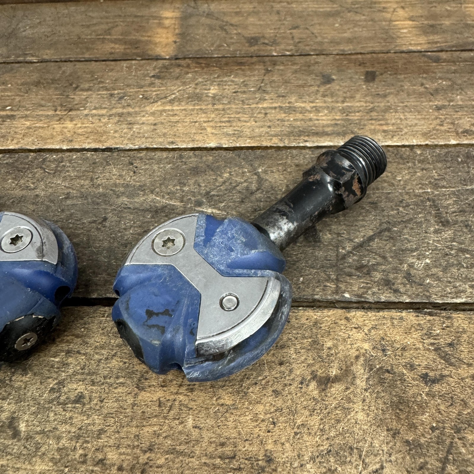 Vintage Speedplay Clipless Road Bike Pedals 9/16 Blue Pair 220g Steel Lollipop