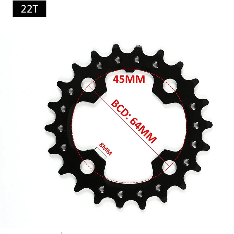 104/64 BCD Bicycle Chainring 22T 24T 26T 32T 38T 42T 44T MTB Chainring 9S 10S Mo