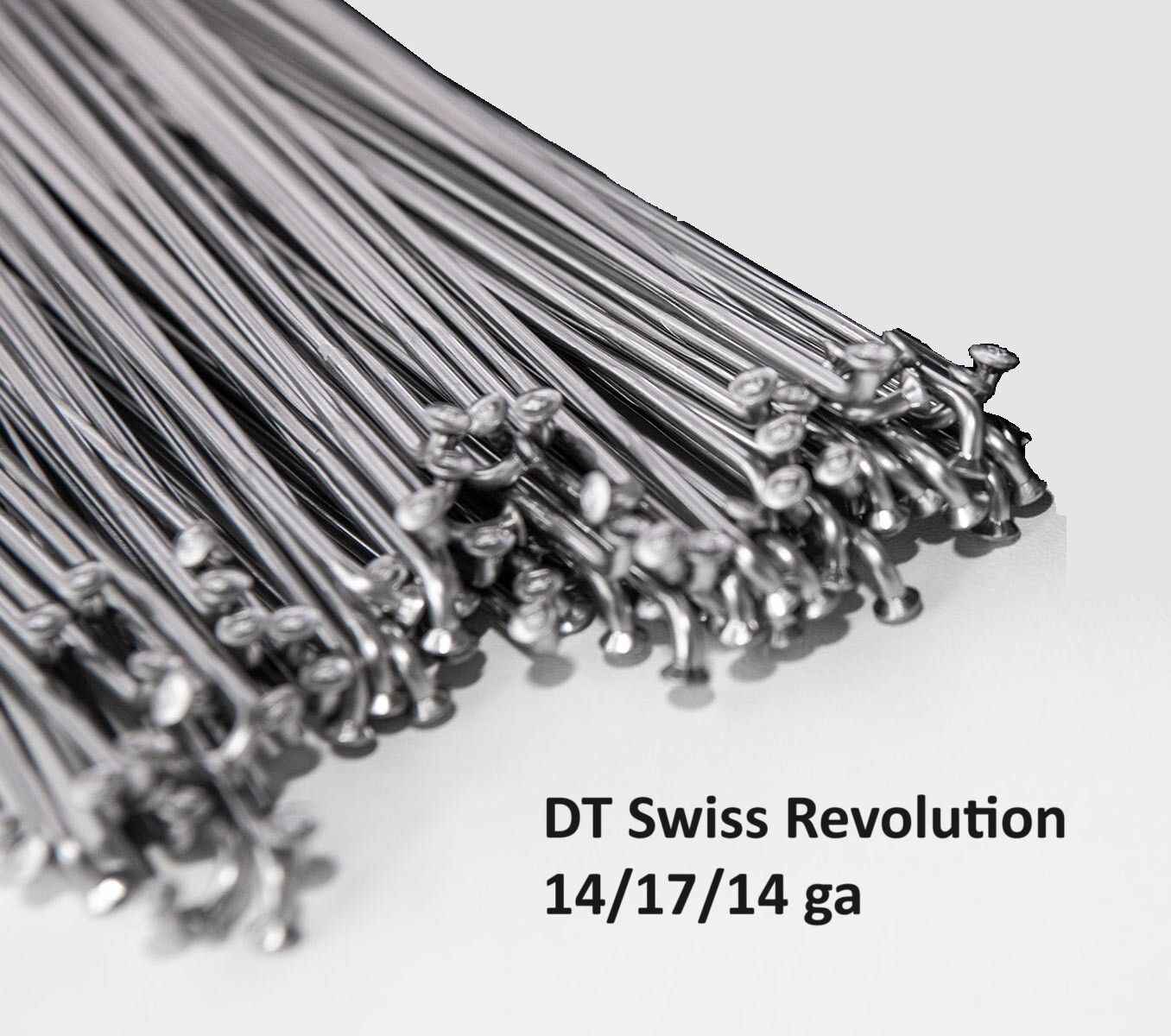 DT Swiss Revolution 282mm Steel Spokes 14/17/14g 2.0/1.5/2.0mm Lot of 10 Silver