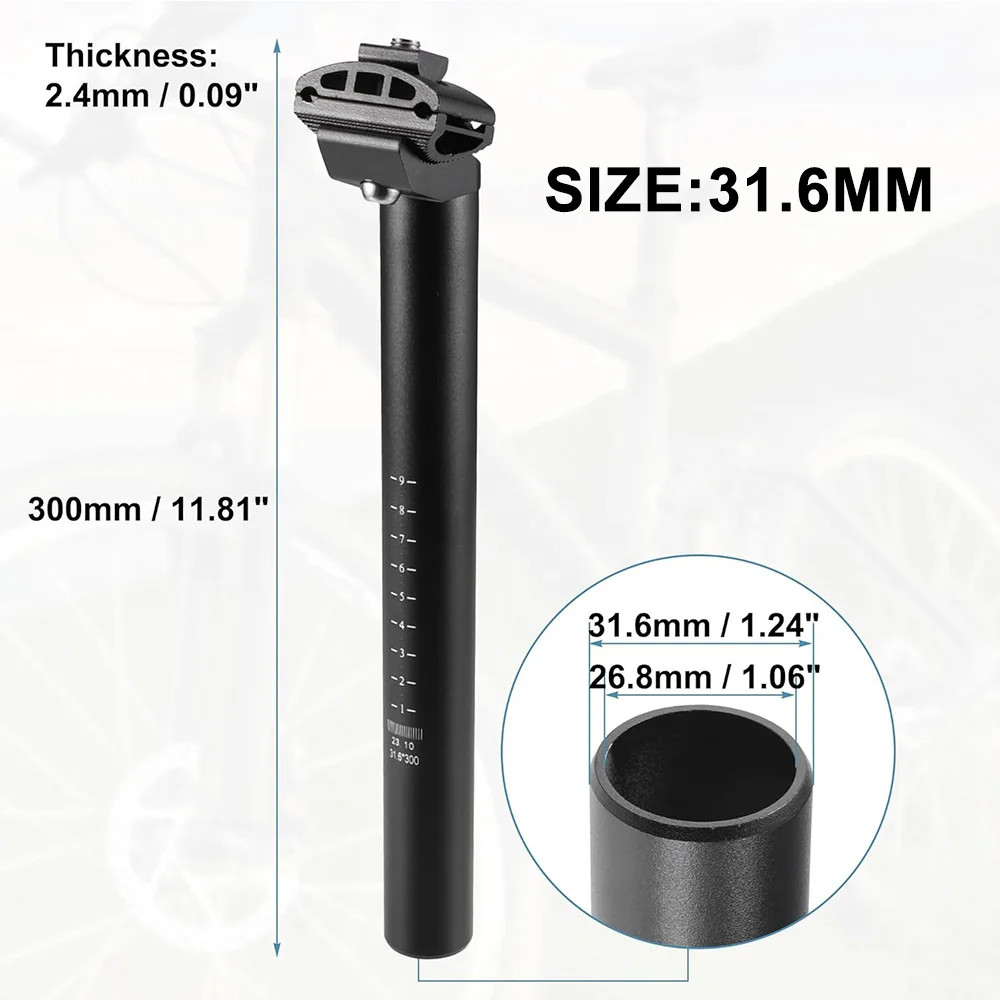 300Mm Bike Seat Post 25.4/27.2/28.6/30.4/30.8/31.6Mm Aluminum Alloy Seatpost Sui
