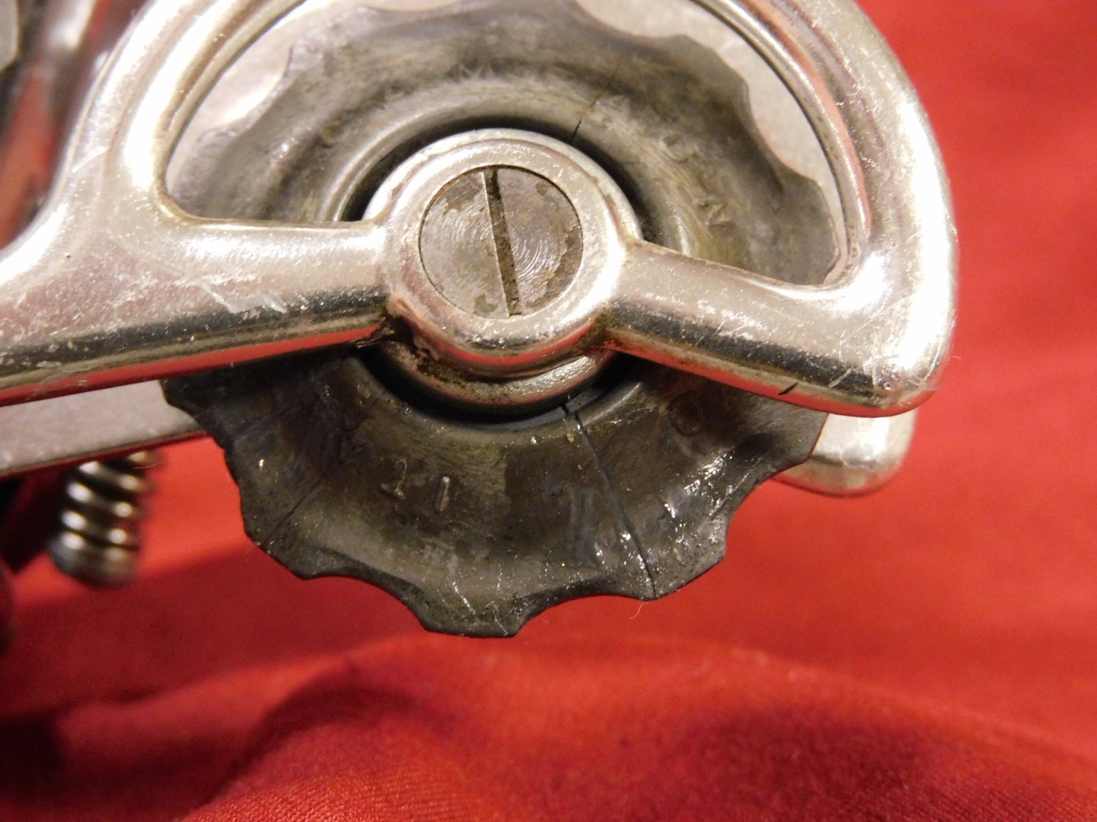 Vintage Pat. 81 Campagnolo 4001 Super Record Rear Derailleur w/ Titanium Bolts