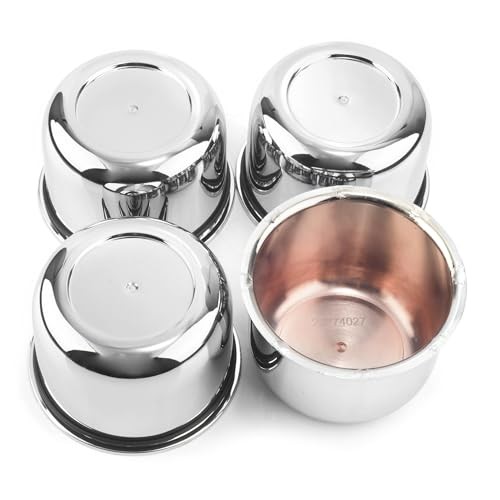 4Pcs 83MM 3.25inch Wheel Center Caps 3.25in Hub Hole, 2.32in Tall Chrome Silver