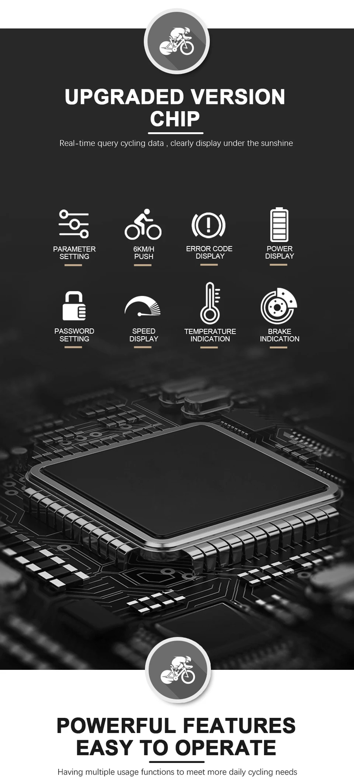 Electric Bicycle Color Display with USB 24V/36V/48V/52V/60V72V E-bike Display