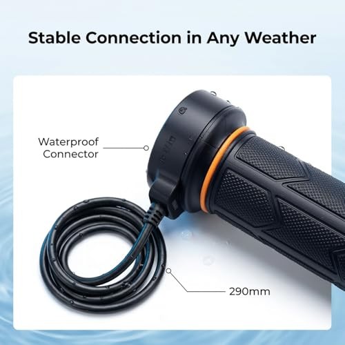 Electric Bike Full Twist Throttle, 12V-72V Waterproof Replacement Handlebar
