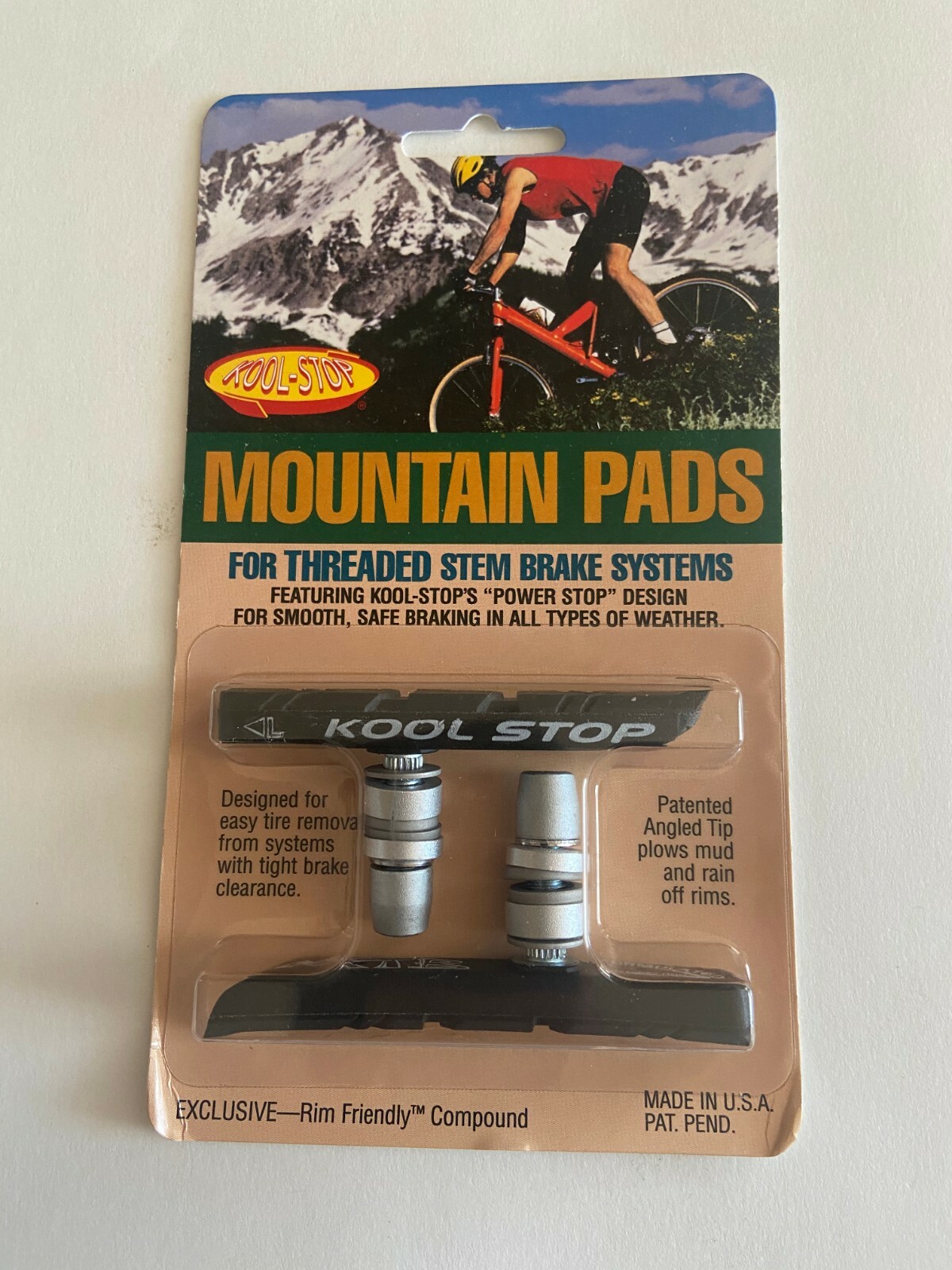 Kool Stop Mountain Bike Threaded Post brake pads for V-brake Black PAIR