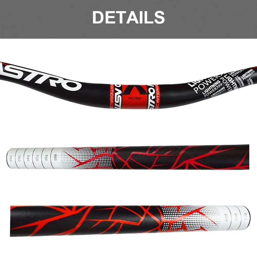 Mountain Bike Swallow-shaped Handlebar 31.8mm*780/800mm Riser Flats Handlebars