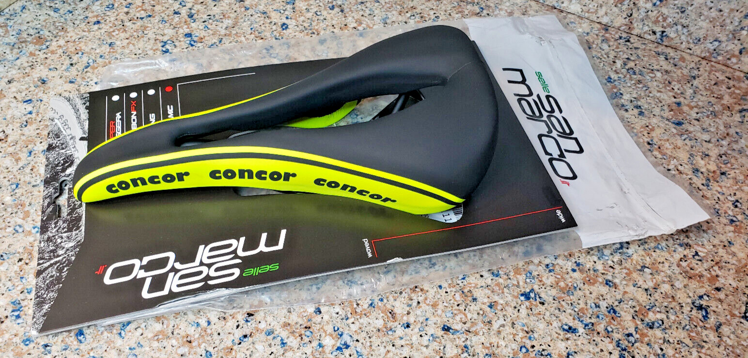 NEW Selle San Marco Concor 225g Supercomfrt Dynamic Saddle Wide YELLOY 270MW001Y