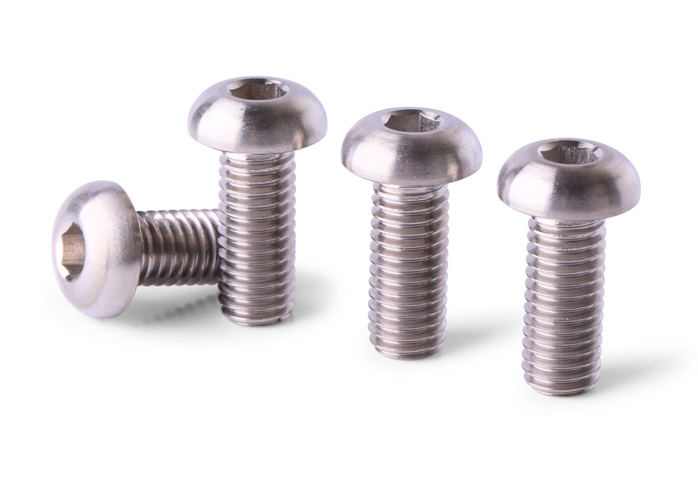 M6x15 Titanium Screws 6AL4V Aerospace 4pc Button Head M6x15mm by ACER Racing
