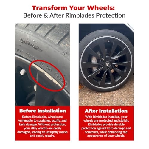 Red Alloy Wheel Rim Protectors by Rimsavers – Fits 22″ x 4 Rims