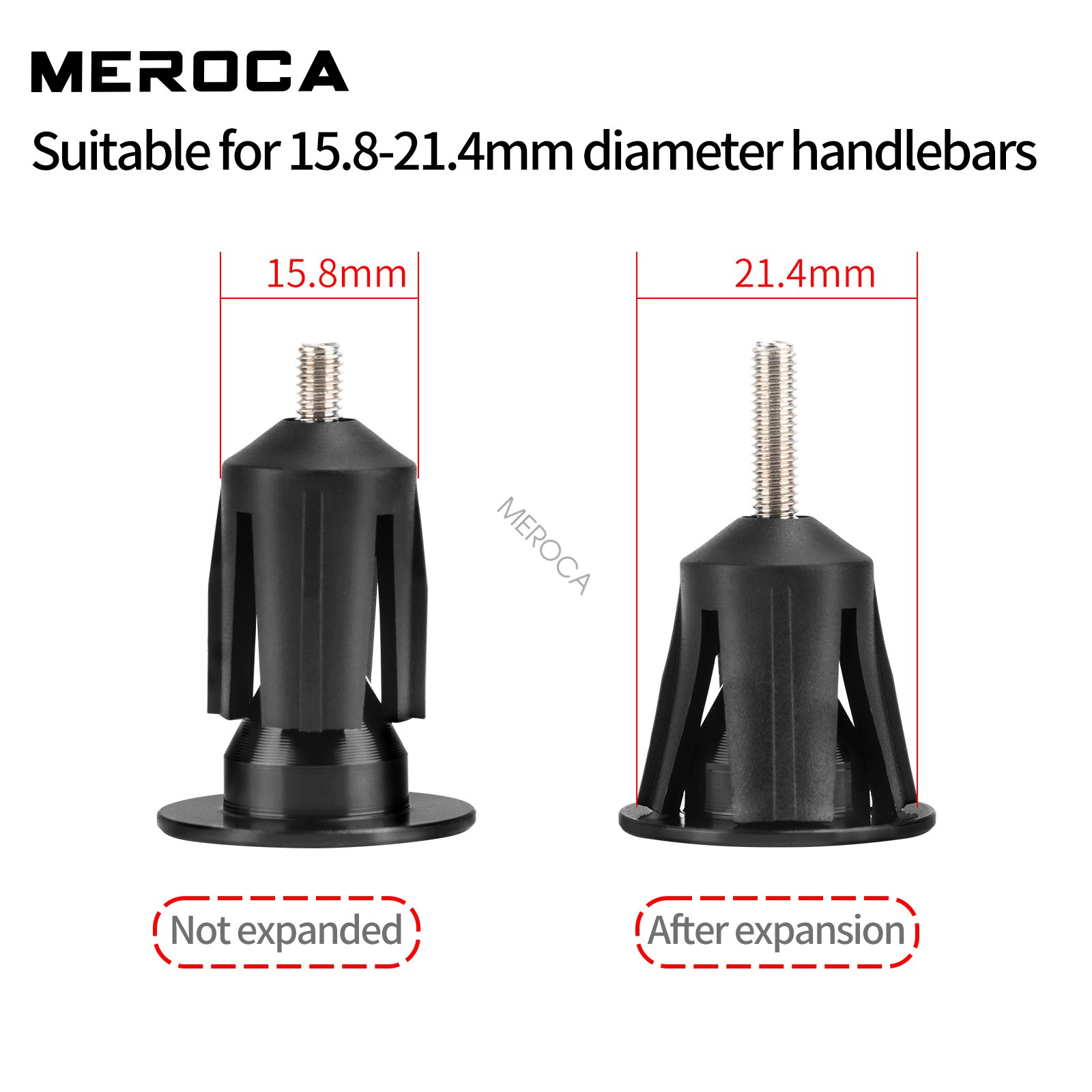 1 Pair Aluminum Bicycle Handlebar End Plug Mountain Bike Flat Riser Bar Grip Cap