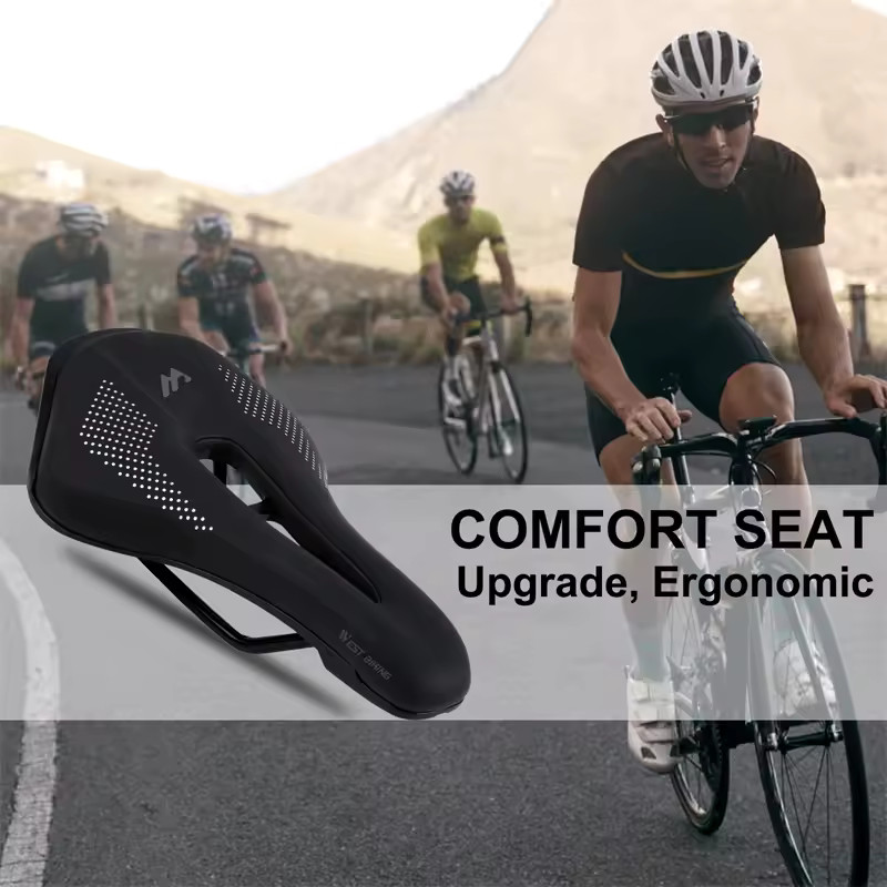 WEST BIKING Ultralight Mountain Bicycle Saddle MTB Short Nose Road Bike Seat PU