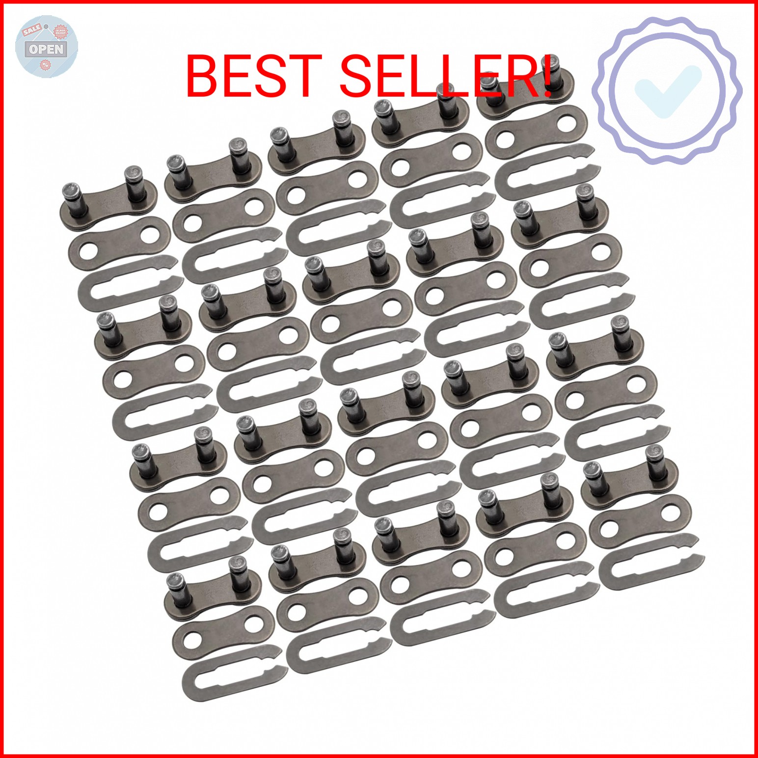AYWFEY 20 Pairs Bike Chain Master Link for 6/7/8/9/10 Speed Chains, Bicycle Bike