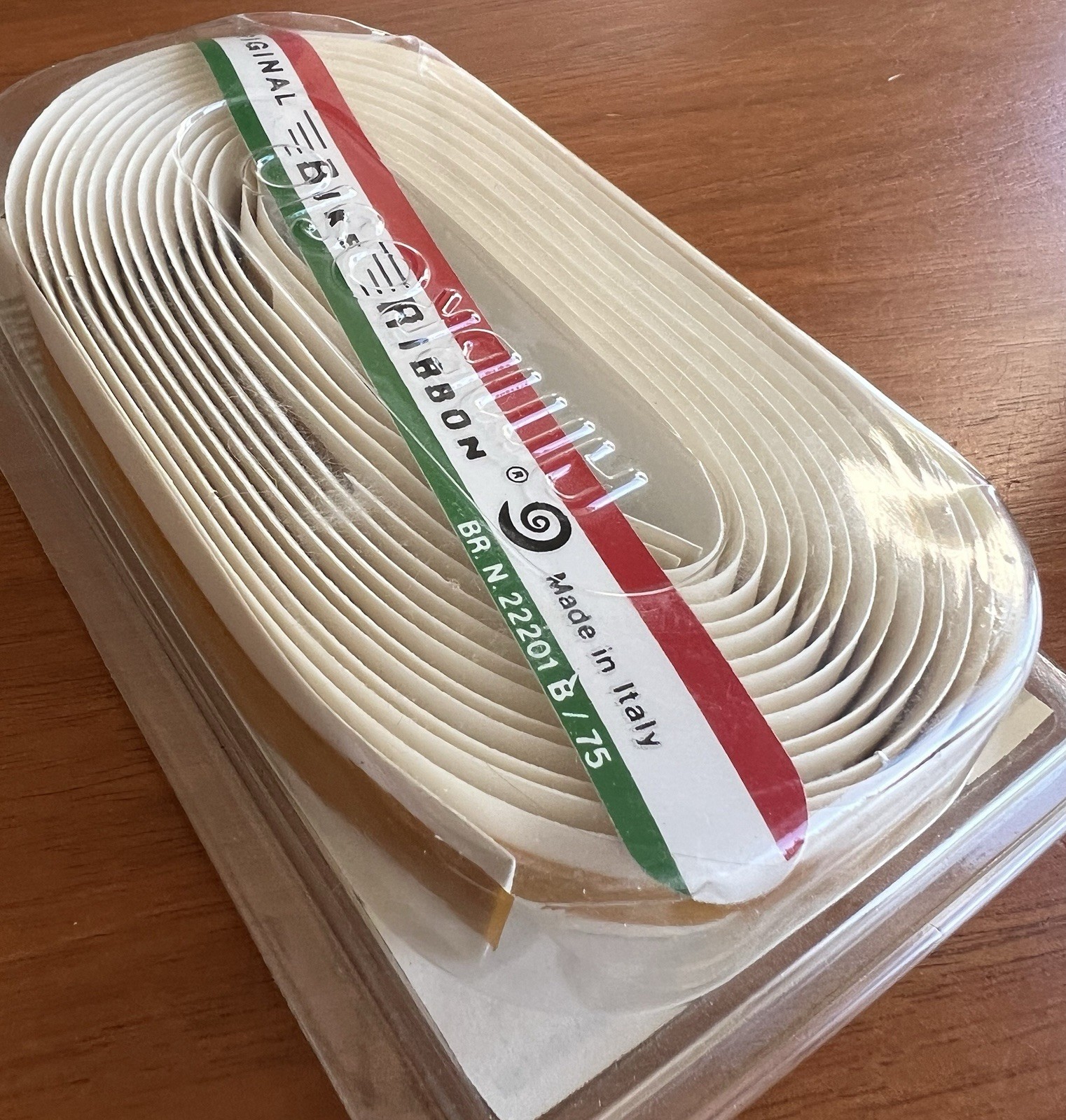 NEW/NOS Vintage Ambrosio Bike Ribbon Handlebar Tape – White