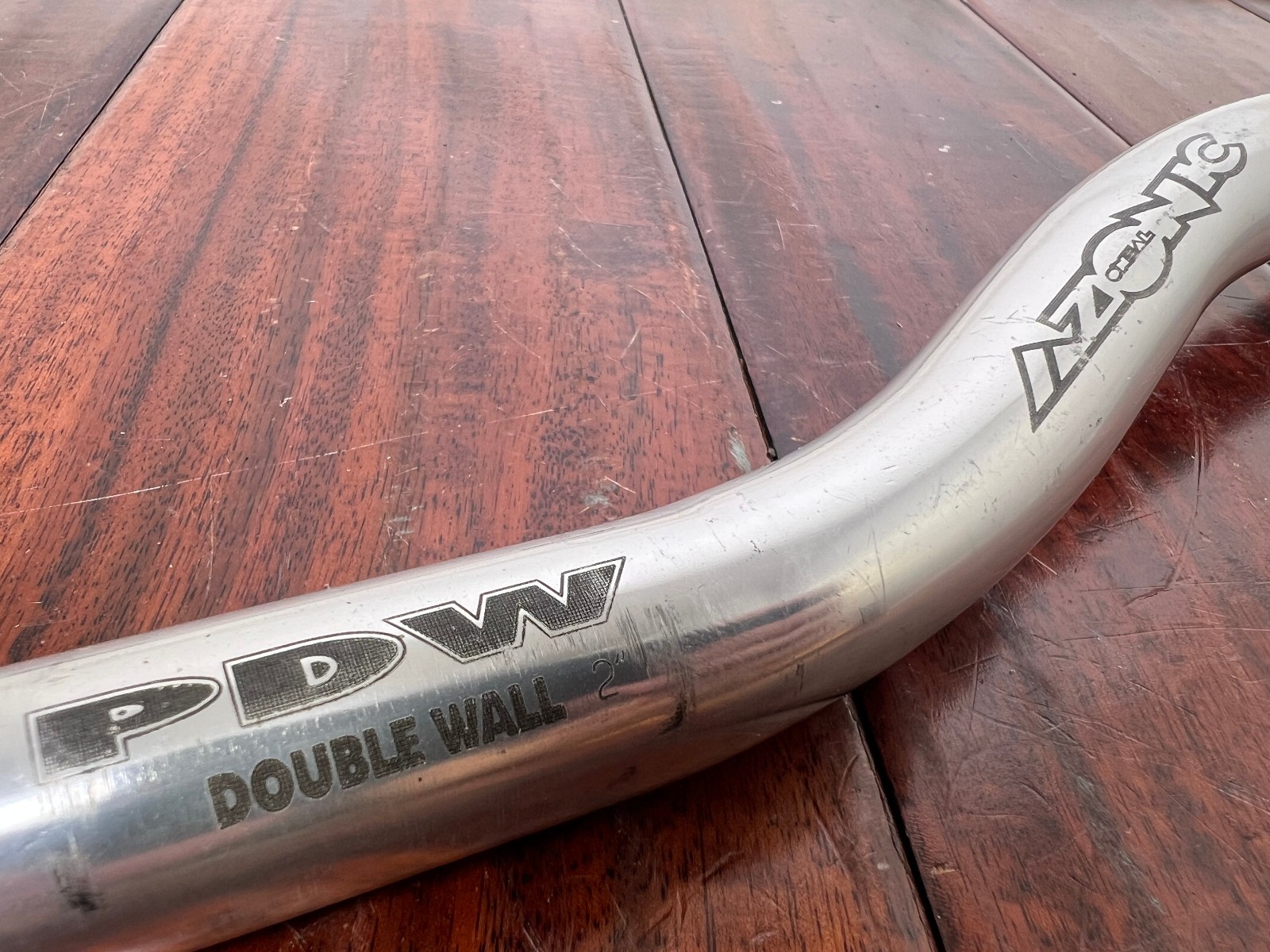 Vintage Azonic ONeal PDW Double Wall Riser Handlebar Silver 25.4 645mm Retro MTB