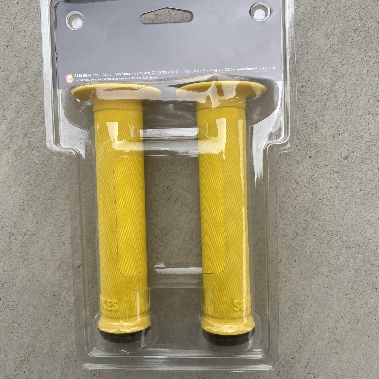 S&M Logo Bmx Grips Yellow Bmx Bike Grips Scooter Grips Cult Shadow Primo Bmx