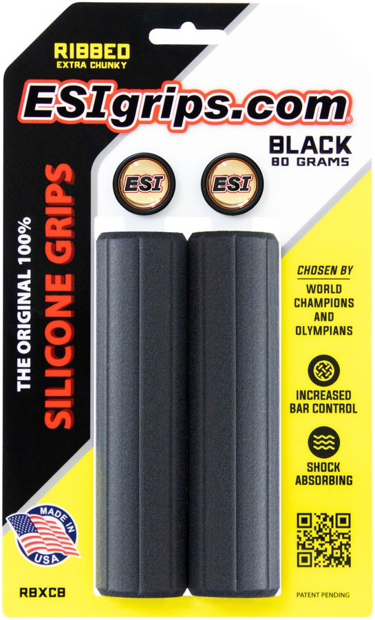 ESI Ribbed Extra Chunky Grips – Black