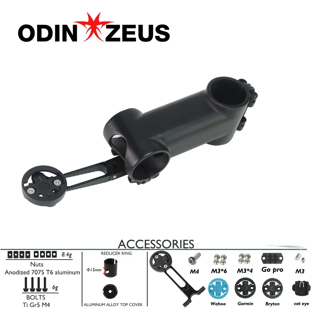 Carbon Bicycle Stem Riser 60-120mm, 6/17 Degree 31.8mm Diameter, Computer Stand
