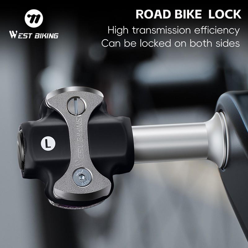 WEST BIKING Road Bike Lock Pedals 3 Bearing for SPEEDPLAY Clipless Pedals Black