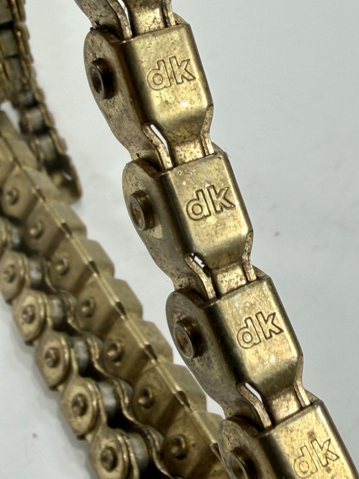 DK EXO Half Link Chain 90 Links Gold Mid School BMX Bicycle 1/8 OG 90s Single Sp