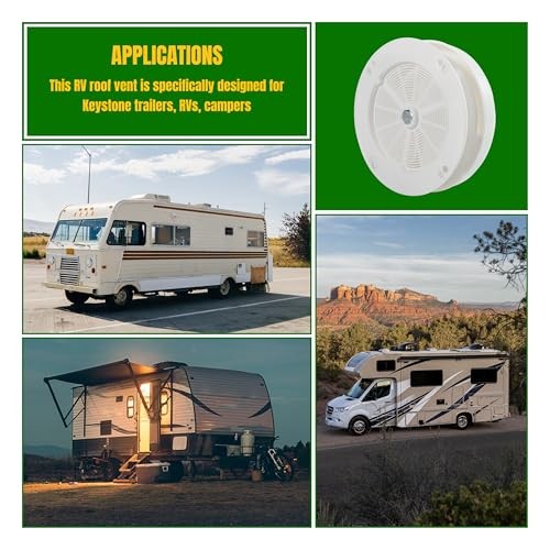 1 Pcs RV Roof Mushroom Vent Plumbing Vents with 1 Pcs 1 Pcs Vent+1 Pcs Cover
