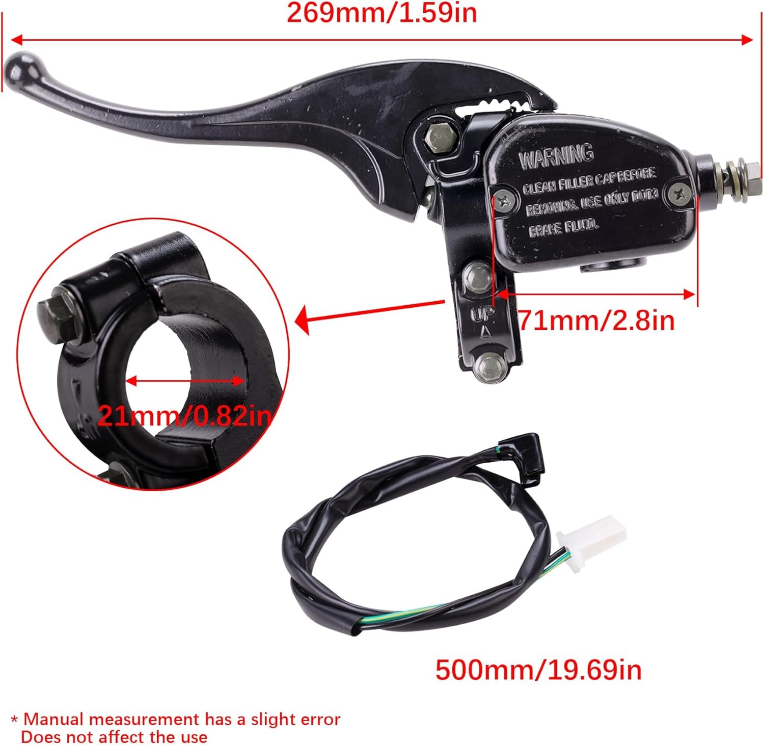Left Front Brake Master Cylinder Compatible with Polaris Sportsman 335 400 450 5
