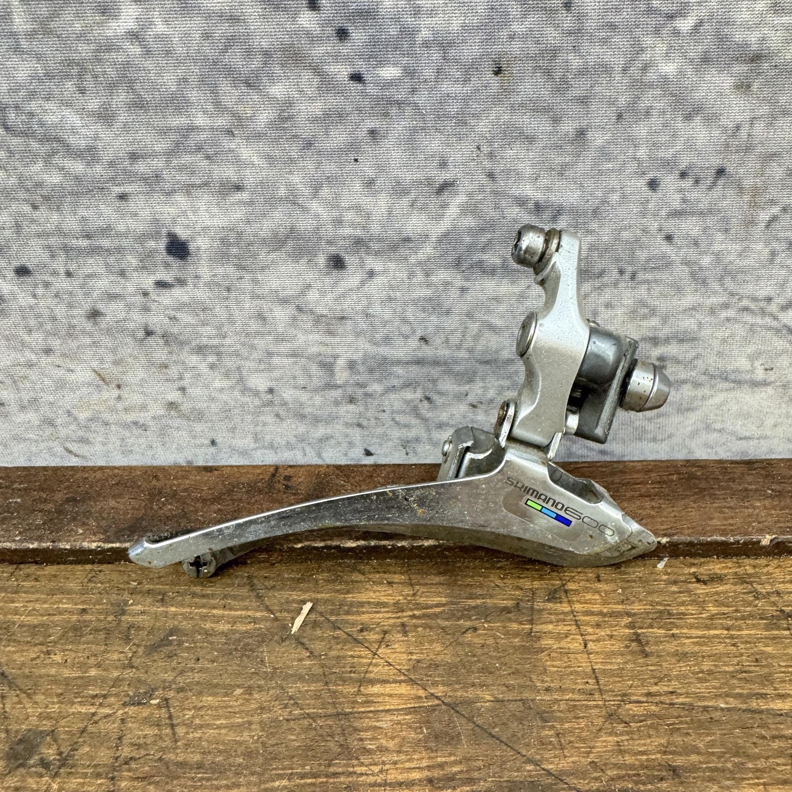 Vintage Shimano 600 FD-6401 Front Derailleur Braze-On Double 8s Bottom Pull Road