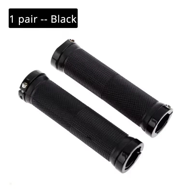 Ergonomic Rubber Bicycle Handlebar MTB Mountain Bike Grips Cycling Lock-On Ends